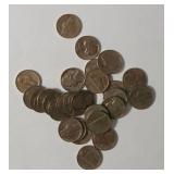 27 Jefferson Nickels (Late 40