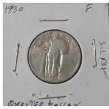 1930 Silver Quarter Dollar Coin