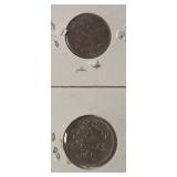 1968 Silver 50 Ore  Coin and 1957 Silver 5 PTA S Spanish  Coin - Rare