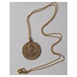Theodore Roosevelt Coin Copper Pendant