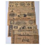 7 REPLICA Treasury Warrant Bills. Bank of Chattanooga, Arkansas, Louisiana, Philadelphia, and Texas