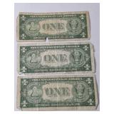 1935- D   1 Dollar Silver Certificate Blue Note,  1935 -E   1 Dollar Silver Certificate Blue Note,  1935 -F   1 Dollar  Silver Certificate Blue Note