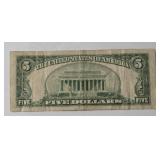 1953-C   5 Dollar Red Note
