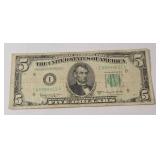 1950-D    5 Dollar Federal Reserve Note