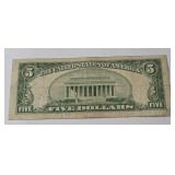 1950-D    5 Dollar Federal Reserve Note
