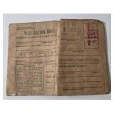War Ration Book #4 with stamps and War Ration Book #3 with stamps