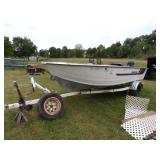 1981 Starcraft Boat with 50 HP Mercury outboard and Trailer