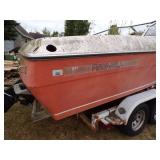Reinall Boat with Mercruiser I/O and Trailer For Parts