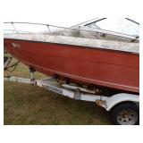 Reinall Boat with Mercruiser I/O and Trailer For Parts