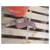 Orange Bucket with Content, White Garbage Can with Content