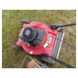 Lawn Mower, Grease Guns in Bucket, Red Basket with Jack