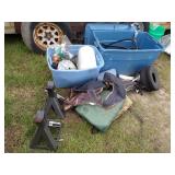 Jack Stands, 2 Blue Totes