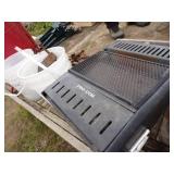 2 White Buckets with content, Ladder, String trimmer