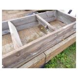 2 White Buckets with content, Ladder, String trimmer