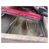 2 White Buckets with content, Ladder, String trimmer