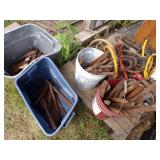 2 Totes, 2 Buckets of Air Chisel Bits, Assortment Air Chisel