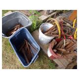 2 Totes, 2 Buckets of Air Chisel Bits, Assortment Air Chisel