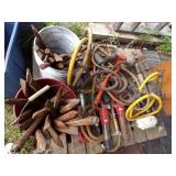 2 Totes, 2 Buckets of Air Chisel Bits, Assortment Air Chisel