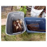 2 Totes, 2 Buckets of Air Chisel Bits, Assortment Air Chisel