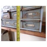 2 bolt bins with content