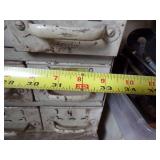 By Wall TOP- white medal bolt Bin with content -17 drawers