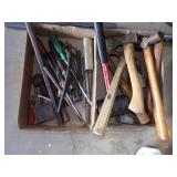 Box of Hammers and 2 piece of Steel
