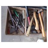 Box of Hammers and 2 piece of Steel