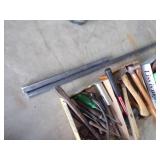 Box of Hammers and 2 piece of Steel