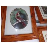 4 Bird Prints in Frames