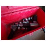 Red Tool Box - 4 Air Hammer and Tool