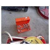Red Battery Box with Misc Tools, Rotor Bits