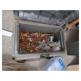 Tool Box Stool with copper fittings inside