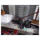 Angle grinder, 2 Battery Charger, Socket