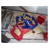 6 Hacksaws, 6 C-Clamps, Box of Stuff