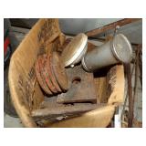 6 Hacksaws, 6 C-Clamps, Box of Stuff