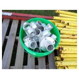 Yellow safety Rail for Scaffling and hardwear-2 Piles