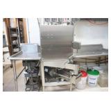 Commercial Dishwasher Unit & Stainless Steel Entrance and Exit Countertop Commercial Dishwasher Unit & Stainless Steel Entrance and Exit Countertop