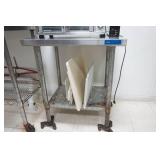 Stainless Steel Countertop Cart with Galvanized Shelf on Casters Stainless Steel Countertop Cart with Galvanized Shelf on Casters
