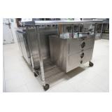 NSF Stainless Steel Countertop with Shelf on Wheels NSF Stainless Steel Countertop with Shelf on Wheels