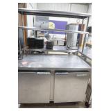 Commercial Refrigerator Or Freezer Prep Table Cooler with 2-shelf back rack Commercial Refrigerator Or Freezer Prep Table Cooler with 2-shelf back rack