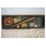 "The History of Baseball" Shadow Box Wall Hanging "The History of Baseball" Shadow Box Wall Hanging