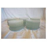 Glass Salad Bar Plates 7.5" diameter. Swirl Pattern Glass Salad Bar Plates 7.5" diameter. Swirl Pattern