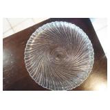 Glass Salad Bar Plates 7.5" diameter. Swirl Pattern Glass Salad Bar Plates 7.5" diameter. Swirl Pattern