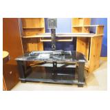 Black Smoked Glass TV Stand Black Smoked Glass TV Stand