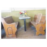 Table & 2 Benches (booth) Table & 2 Benches (booth)