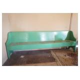 Green Wooden Church Pew Green Wooden Church Pew