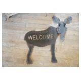 Metal Moose Welcome Sign Decor Metal Moose Welcome Sign Decor