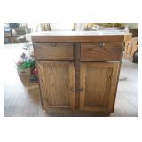 Cabinet with Butcher Block Top Cabinet with Butcher Block Top