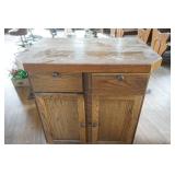 Cabinet with Butcher Block Top Cabinet with Butcher Block Top