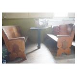 Table & 2 Benches Table & 2 Benches